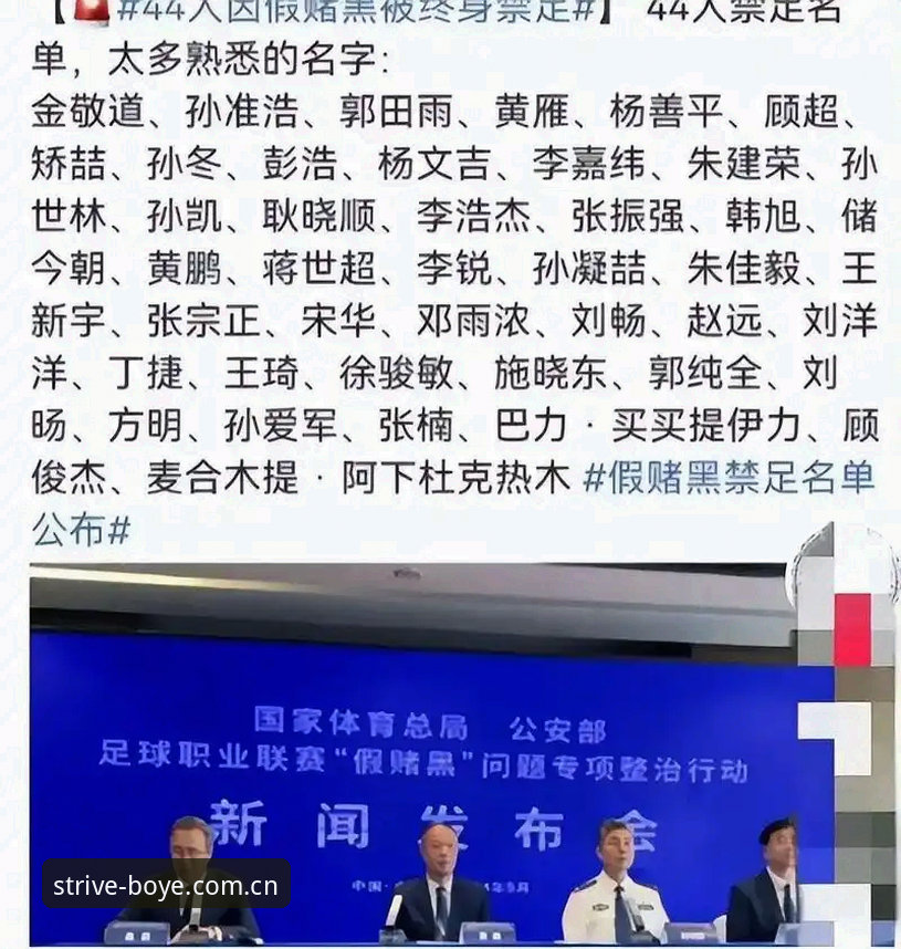 博业体育互动安装失败 中国足协第三批禁足名单详解:17人终身禁赛,48人遭重罚